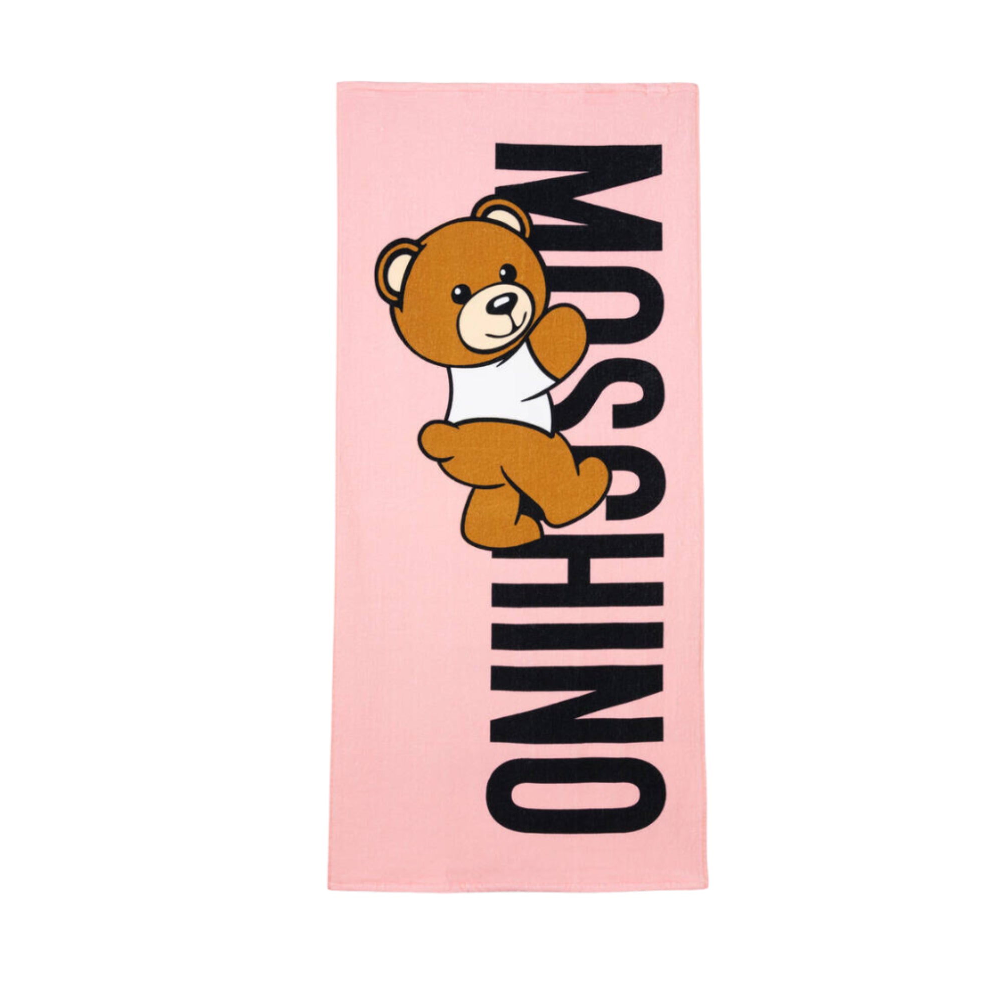 Moschino Kids Text Logo Print Towel – Blue Salon - Main Image