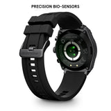 Police My Avatar Gun Full Matt and Glossy Black Silicone Unisex Smartwatch