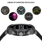 Police My Avatar Gun Full Matt and Glossy Black Silicone Unisex Smartwatch