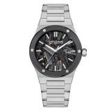 Saint Honore New Haussmann Gents Black Dial Stainless Steel Bracelet Watch