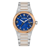 Saint Honore New Haussmann Gents Blue Dial Two Tone Stainless Steel Bracelet Watch
