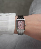 Fossil Raquel ES5401 Side View with Silver Case and Pink Dial – Blue Salon Qatar