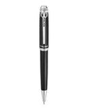 Police Aptos Black Ballpoint Pen with Silver Trim