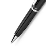 Police Aptos Black Ballpoint Pen with Silver Trim