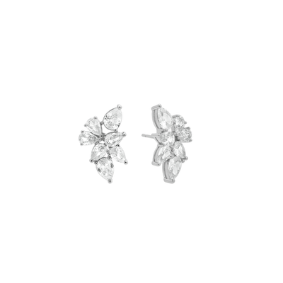 Shashi Petite Fallen Leaf Earring Silver