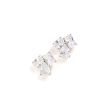 Shashi Pierre Silver Stud Earrings – Elegant Multi-Cut Crystal Design