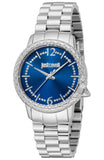 Just Cavalli Animalier Ladies Blue Dial Silver Stainless Steel Watch