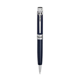 Police Amasis Blue Ballpoint Pen with Silver Trim