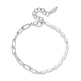 Police Ayara Women’s Stainless Steel & Pearl Beads Links Bracelet