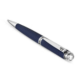 Police Franklin Blue Ballpoint Pen Side View – Elegant Silver Clip and Logo
