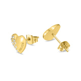 Police Heartstone Crystal Stud Earrings – Blue Salon Qatar