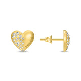 Police Heartstone Women's Gold-Plated Crystal Stud Earrings