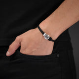 Police Infiniti Stainless Steel Logo Bracelet – Blue Salon Qatar