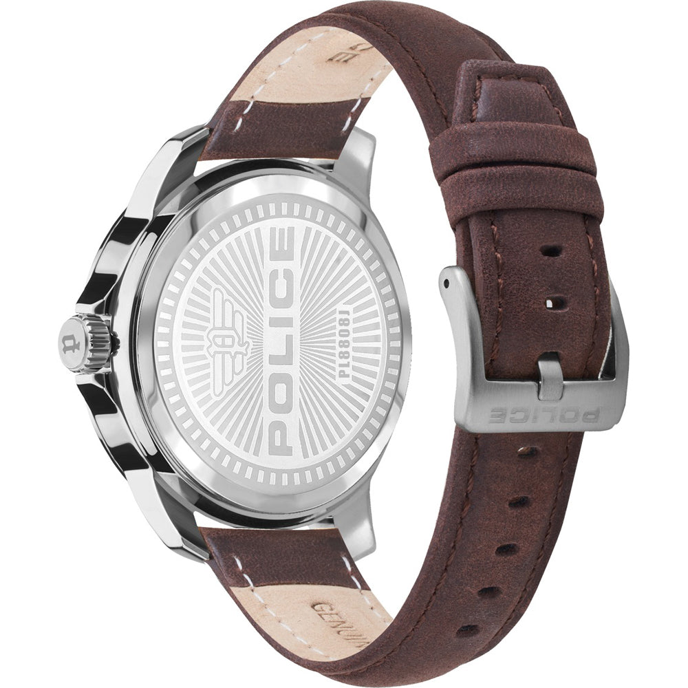 Police Mensor Men's Blue Dial Brown Starp Watch – Blue Salon