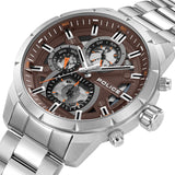 Police Neist Gents Brown Dial Silver Stainless Steel Watch