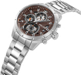 Police Neist Gents Brown Dial Silver Stainless Steel Watch