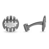 Police Onset Gunmetal Stainless Steel Cufflinks – Wing Logo Men’s Accessory