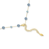 Police Opaline Gold Necklace with Grey Pearls – Adjustable Chain and Polished Finish