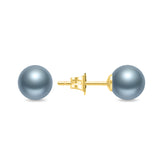 Police Opaline Women's Gold-Plated Greyish Pearl Stud Earrings