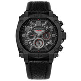 Police Norwood Gents Charcoal Dial Black Case Black Leather Strap Watch