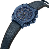 Police Norwood Gents Blue Dial Blue Case Blue Leather Strap WatchWatch