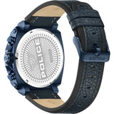Police Norwood Gents Blue Dial Blue Case Blue Leather Strap WatchWatch