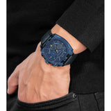 Police Norwood Gents Blue Dial Blue Case Blue Leather Strap WatchWatch