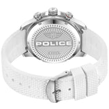 Police Rotorcrom Gents Analog Grey Dial Silver Case White Silicon Watch