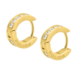 Police Unity Gold Crystal Hoop Earrings – Elegant Women’s Accessory at Blue Salon Qatar