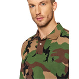 Polo Ralph Lauren Men's Printed Green Slim Fit Long Sleeve Polo T-shirt