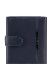 Samsonite ELUXE SLG Men's Navy Leather Wallet with Tap Closure