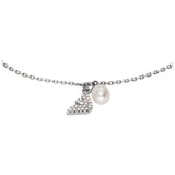 Emporio Armani Ladies Logo and Pearl Sterling Silver Bracelet