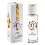oger & Gallet Bois d'Orange Wellbeing Fragrant Water 30ml bottle next to its white and orange illustrated packaging, available at Blue Salon Online.