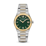 Saint Honore HAUSSMANN II Women's Green Dial Gold Silver Case and Bracelet Watch