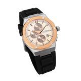 Saint Honore Haussman  Men's White Dial Blacl Black Silicon Strap Watch