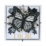 Stephen Wilson Studio Dior Petite Gypsy Luxury Embroidered Butterfly Artwork 5×5 In