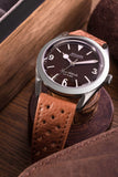 Nivada Grenchen Super Antarctic 3.6.9 Brown No Vintage Effect - White Luminous Men's Automatic Watch