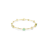 Swarovski Constella Bracelet Mixed Cuts Green Gold-Tone Plated