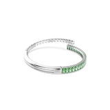 Swarovski Matrix Bangle in Green Rhodium Plating – Available Online in Qatar & GCC