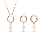 Swarovski Mesmera Pear and Round Cut Jewelry Set in Rose Gold – Available Online in Qatar & GCC