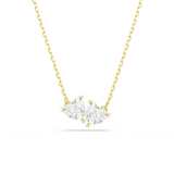 Swarovski Mesmera necklace, Heart, White, Gold-tone plated