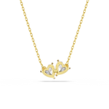 Swarovski Mesmera Twin Heart Necklace in Gold-Tone – Available Online in Qatar & GCC