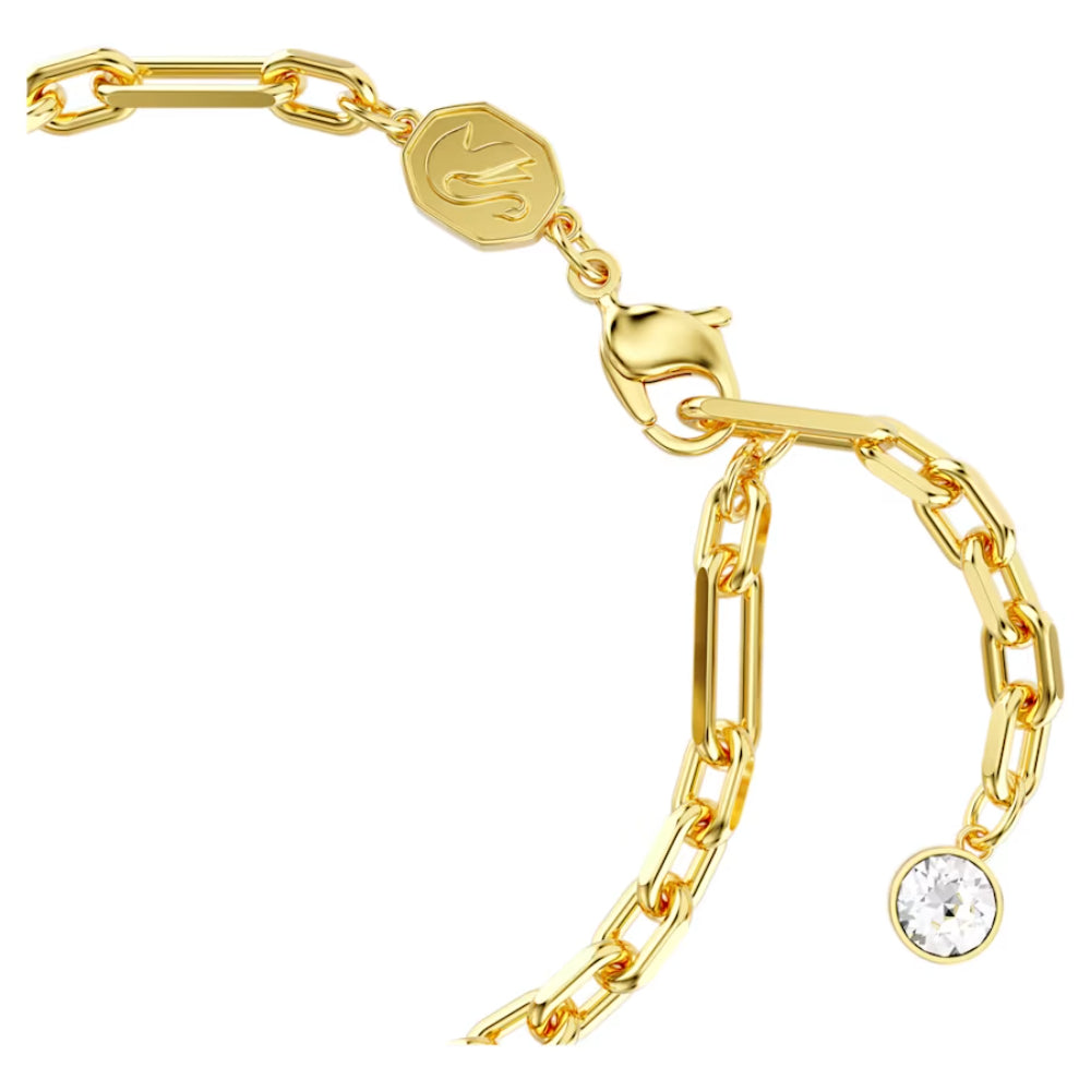 Swarovski Swarovski Sparkling Dance Bracelet Green, Gold-tone