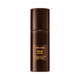 Dark brown cylindrical body spray can with a matching cap and a lighter brown label with white text.