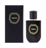 Touch of Oud Aghla 60ml Eau de Parfum bottle standing alongside its sleek, matching black presentation box, ready for purchase on the Blue Salon Online store.