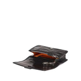 MCM Travia Quilted Chain Wallet in Crushed Leather