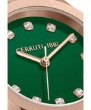 Cerruti 1881 Lucardo Women's Green Dial Rose Gold Tone Watch CIWLG0086401