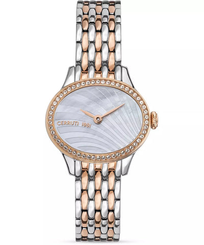 Cerruti 1881 Nemi Ladies MOP Dial Two-Tone Silver Rose Gold Watch