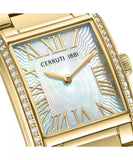 Cerruti 1881 Rendena Women's White MOP Dial Gold Tone Watch