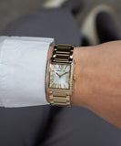 Cerruti 1881 Rendena Women's White MOP Dial Gold Tone Watch